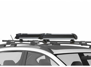 Yakima, PowderHound 6 Ski & Snowboard Mount, Fits Up to 6 Pairs of Skis or  4 Snowboards, Rides Quietly, Fits Most Roof Racks, Black